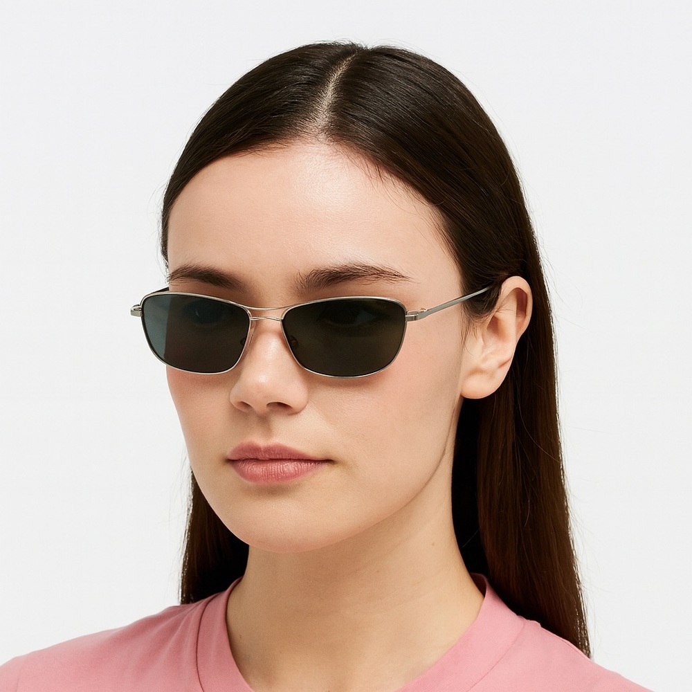 Maui Jim 1115 Silver Wire Frame Sunglasses โ Black Polarized Lenses Unisex - Picture 1 of 7